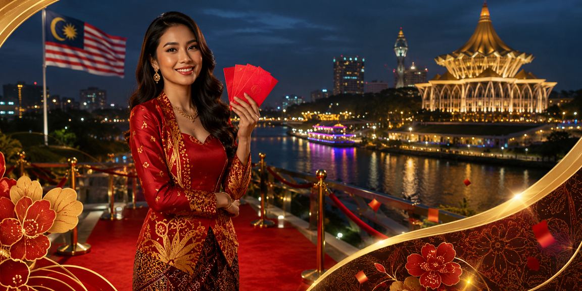 Bonus sampul merah bertema batik di Kuching Sarawak sempena perayaan pada platform hozloxdur25